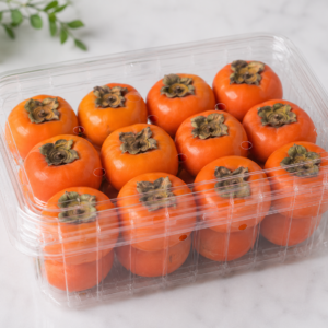 Plastic Persimmon & Cauliflower Containers